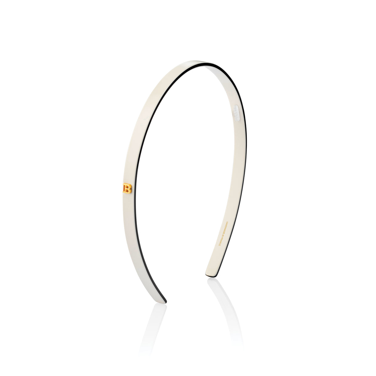 Balmain Hair Cellulose Acetate Headband White/Black Small
