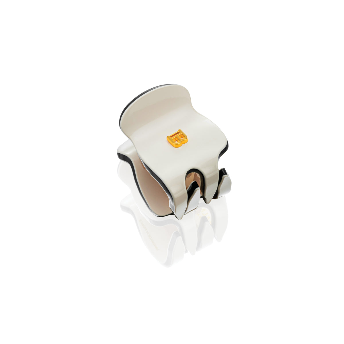 Balmain Hair Cellulose Acetate Pince a Cheveux Extra Small White/Black