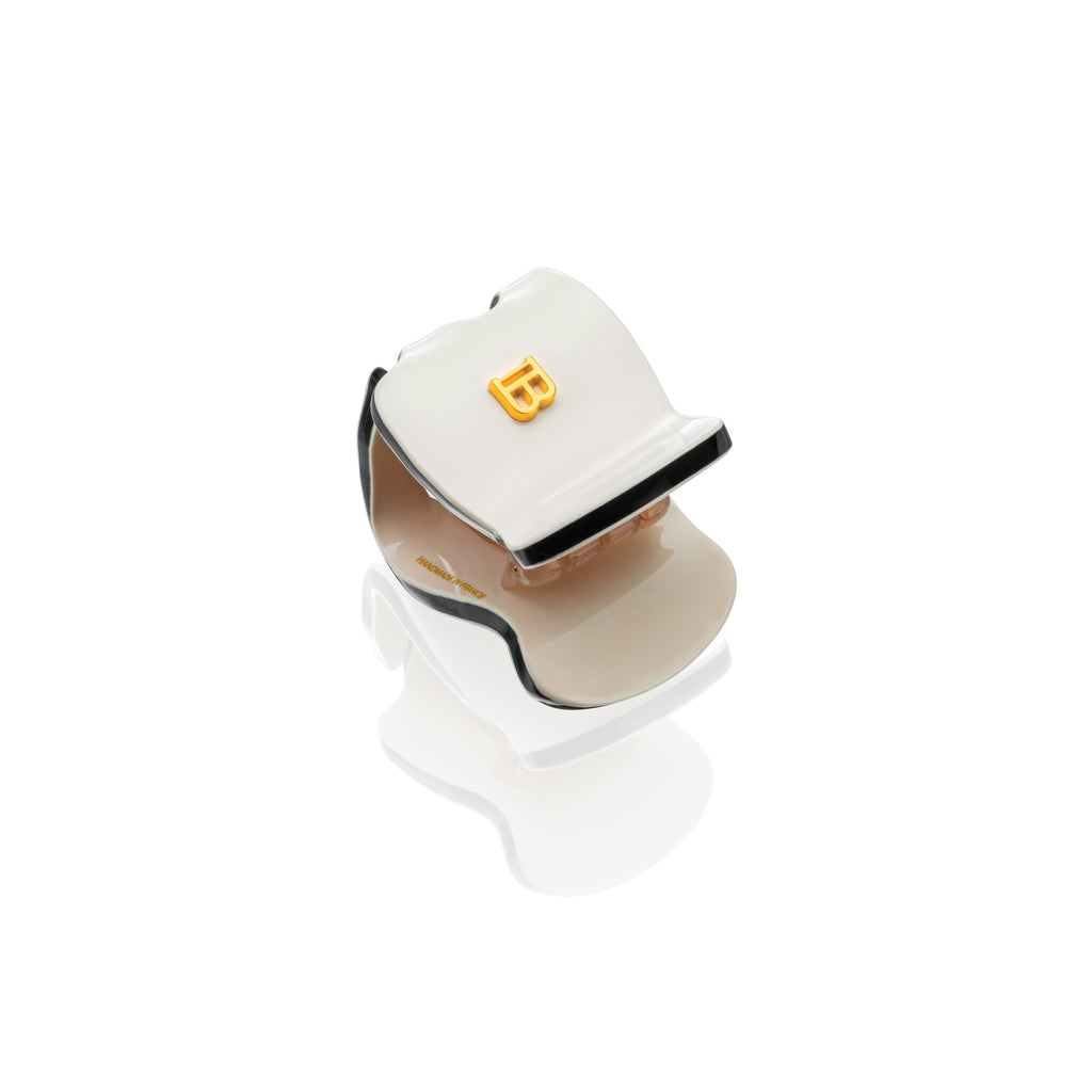 Balmain Hair Cellulose Acetate Pince a Cheveux Extra Small White/Black