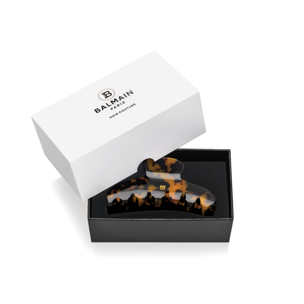 Balmain Hair Cellulose Acetate Pince à cheveux Large Tortoise Shell