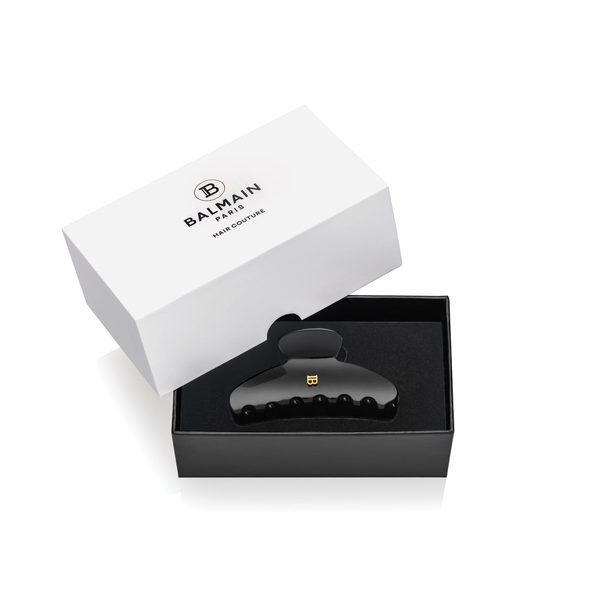 Balmain Hair Cellulose Acetate Pince à cheveux Medium Black