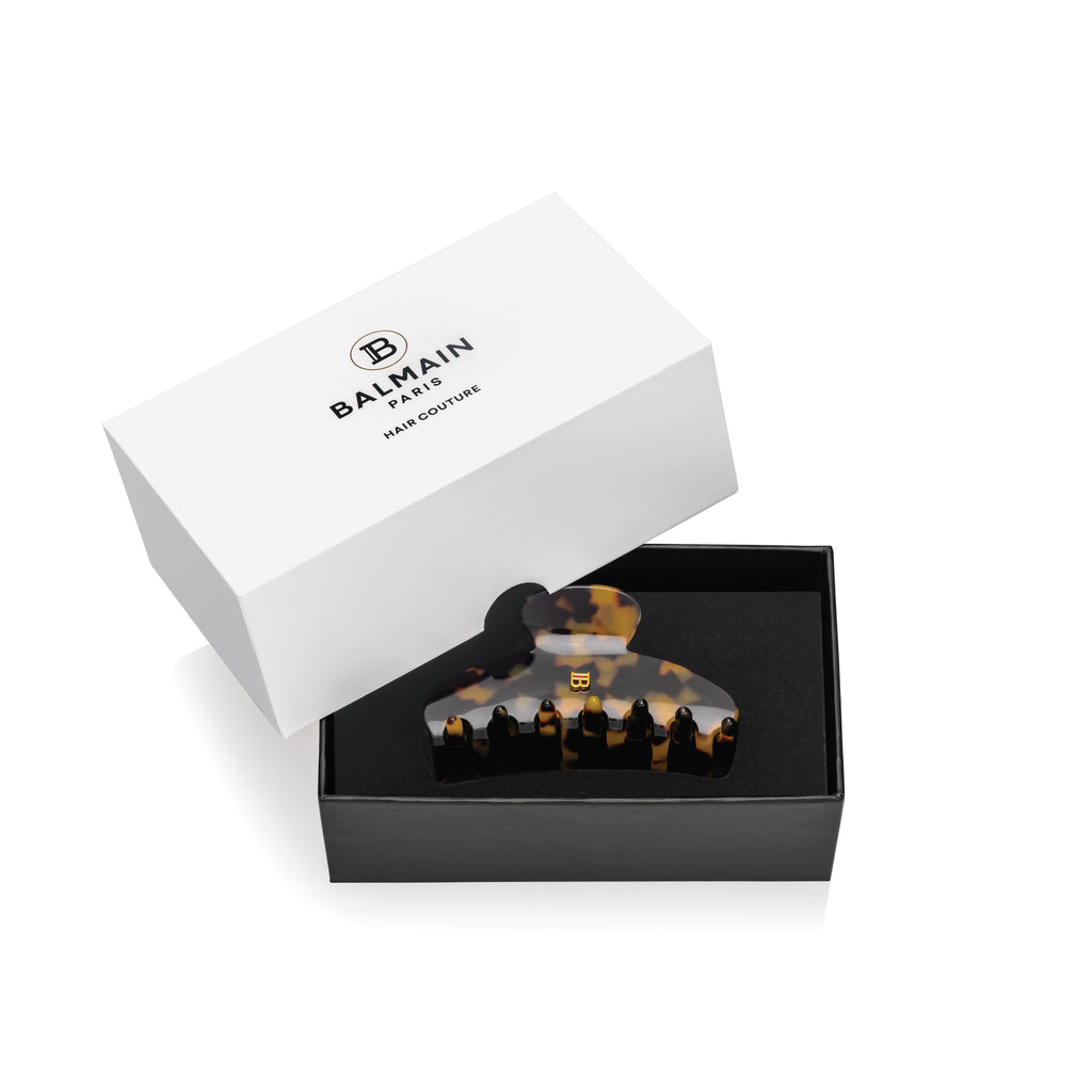 Balmain Hair Cellulose Acetate Pince à cheveux Medium Tortoise Shell