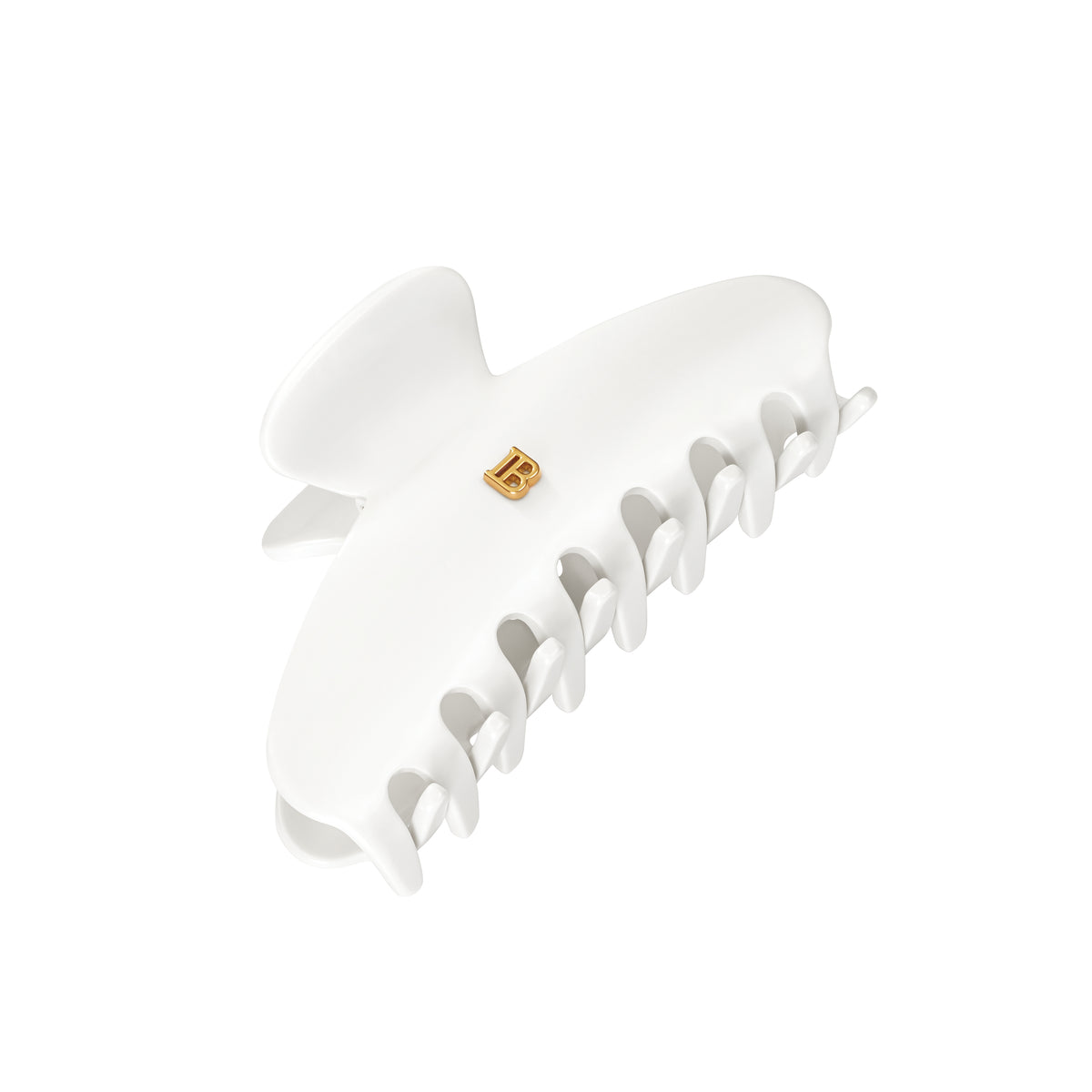 Balmain Hair Cellulose Acetate Pince à cheveux Medium White