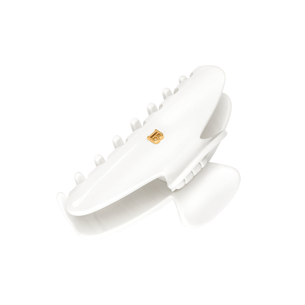Balmain Hair Cellulose Acetate Pince à cheveux Medium White