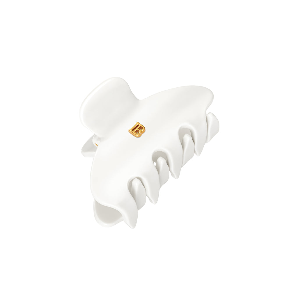 Balmain Hair Cellulose Acetate Pince à cheveux Small White